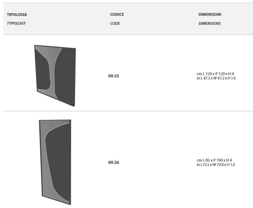 Dimensions of the Impero mirror by Bontempi Casa